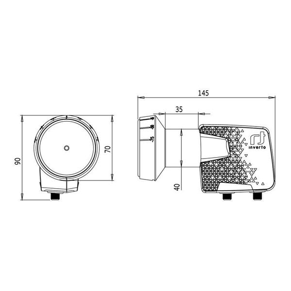 Grote foto inverto idlp twl410 premu opn premium twin 40mm pll lnb telecommunicatie zenders en ontvangers