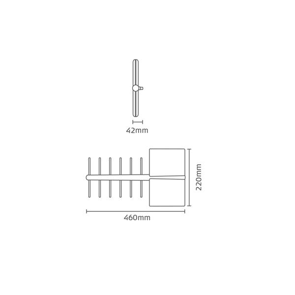 Grote foto funke yaginx buitenantenne voor dvb t 2 tot max. 60 km 44db telecommunicatie satellietontvangers