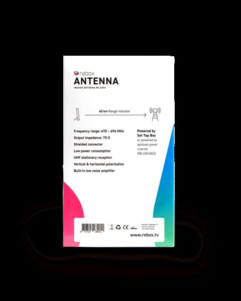 Grote foto rebox re 23fa dvb t2 binnen antenne voor dvb t 2 19 dbi tot 40 km telecommunicatie satellietontvangers