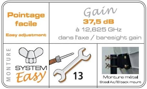 Grote foto cahors visiosat big bisat kleur wit telecommunicatie satellietontvangers