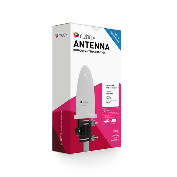 Grote foto rebox re 23sa dvb t 2 sharkfin buitenantenne telecommunicatie satellietontvangers
