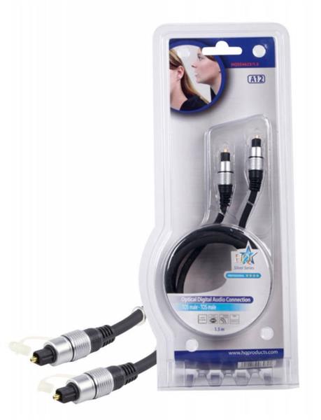 Grote foto digitale audiokabel toslink male toslink male 1.5 m donkergrijs audio tv en foto onderdelen en accessoires