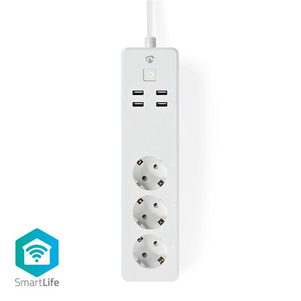 Grote foto wi fi smart stekkerdoos 3x schuko type f 4x usb 16 a doe het zelf en verbouw inbraaksystemen