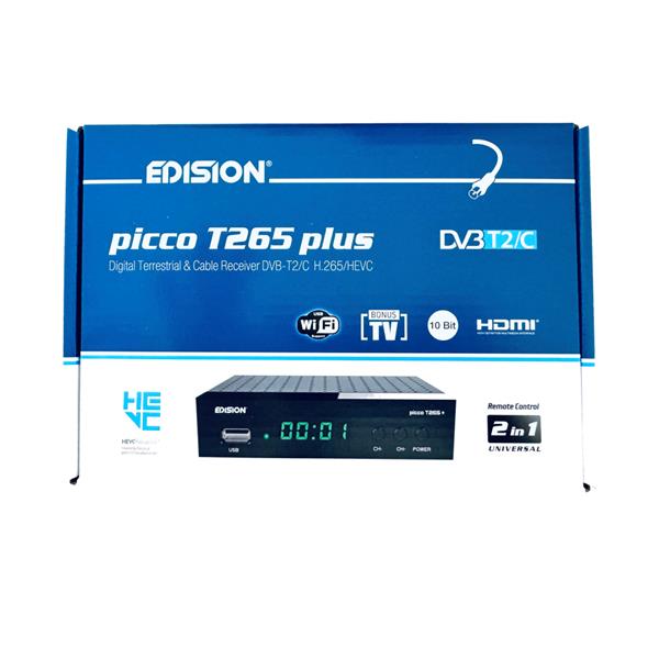 Grote foto edision picco t265 dvb t2c h.265 hevc telecommunicatie zenders en ontvangers