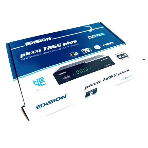 Grote foto edision picco t265 dvb t2c h.265 hevc telecommunicatie zenders en ontvangers
