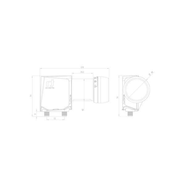 Grote foto inverto idlt twl412 ultra opn hgln ultra twin 40mm pll lnb telecommunicatie zenders en ontvangers