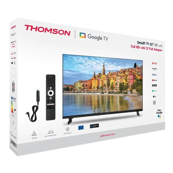 Grote foto thomson 32 google tv full hd 12v 220v dvb s2 c t2 audio tv en foto overige tv