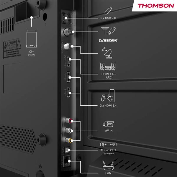 Grote foto thomson 32 google tv full hd 12v 220v dvb s2 c t2 audio tv en foto overige tv