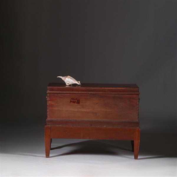 Grote foto koloniale compagnie kist ca 1775 op onderstel met bronzen grepen no.311430 antiek en kunst stoelen en banken