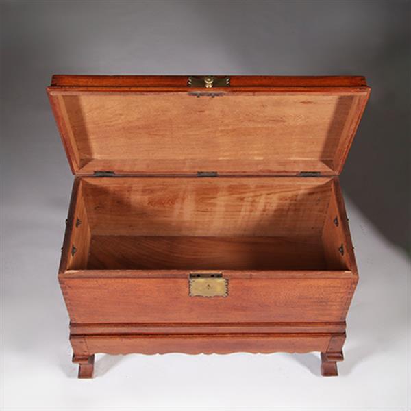 Grote foto koloniale compagnie kist ca 1775 op onderstel met bronzen grepen no.311430 antiek en kunst stoelen en banken