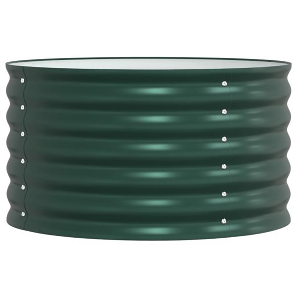 Grote foto vidaxl verhoogde plantenbak groen 80 x 80 x 44 cm staal tuin en terras overige tuin en terras
