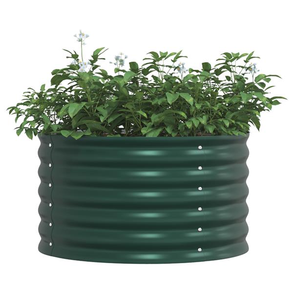 Grote foto vidaxl verhoogde plantenbak groen 80 x 80 x 44 cm staal tuin en terras overige tuin en terras