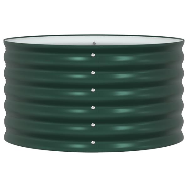 Grote foto vidaxl verhoogde plantenbak groen 80 x 80 x 44 cm staal tuin en terras overige tuin en terras