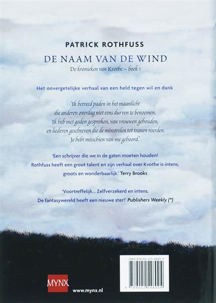 Grote foto de naam van de wind kronieken van kvothe 1 boeken science fiction