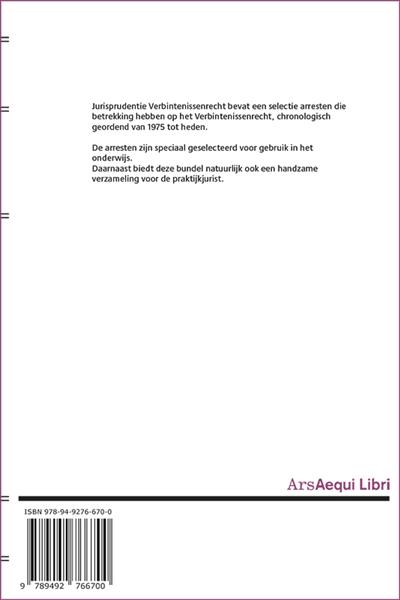 Grote foto jurisprudentie verbintenissenrecht 2019 ars aequi jurisprudentie boeken wetenschap