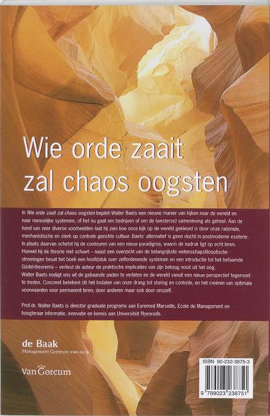Grote foto wie orde zaait zal chaos oogsten boeken overige boeken