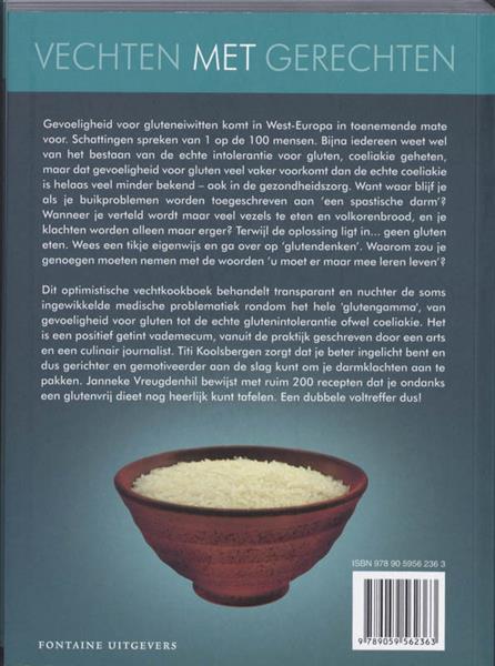 Grote foto vechten met gerechten tegen glutengevoeligheid en coeliakie vechten met gerechten 3 boeken kookboeken