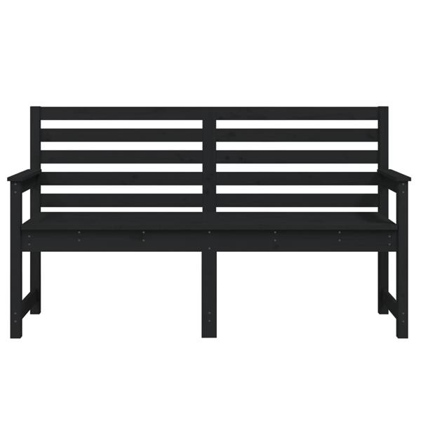 Grote foto vidaxl tuinbank 159 5x48x91 5 cm massief grenenhout zwart tuin en terras tuinmeubelen