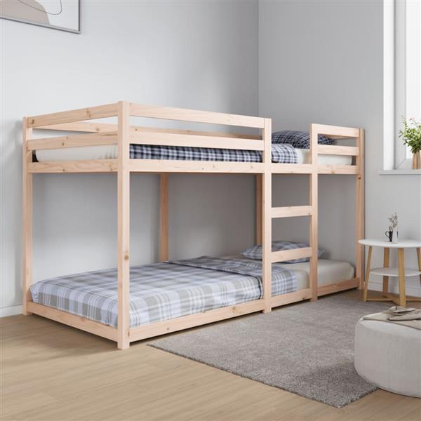 Grote foto vidaxl stapelbedframe zonder matras massief grenenhout 90x200 cm antiek en kunst stoelen en banken