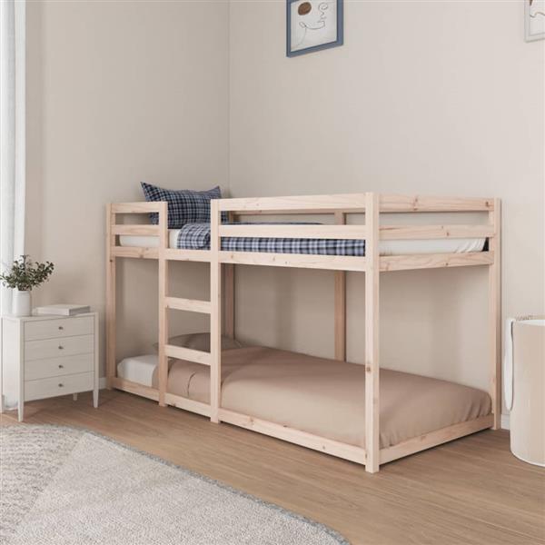 Grote foto vidaxl stapelbedframe zonder matras massief grenenhout 90x200 cm antiek en kunst stoelen en banken
