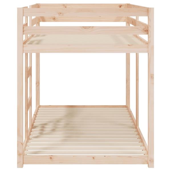 Grote foto vidaxl stapelbedframe zonder matras massief grenenhout 90x200 cm antiek en kunst stoelen en banken