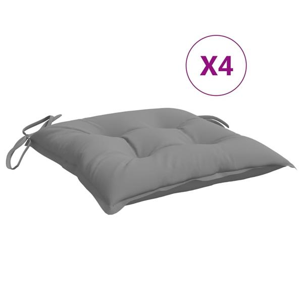 Grote foto vidaxl stoelkussens 4 st 40x40x7 cm oxford stof grijs huis en inrichting woningdecoratie