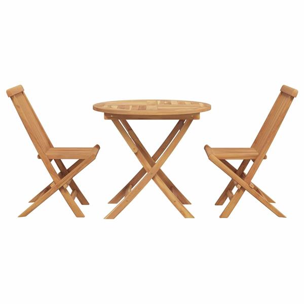 Grote foto vidaxl tuin eetset 2 pcs bruin massief teakhout tuin en terras tuinmeubelen