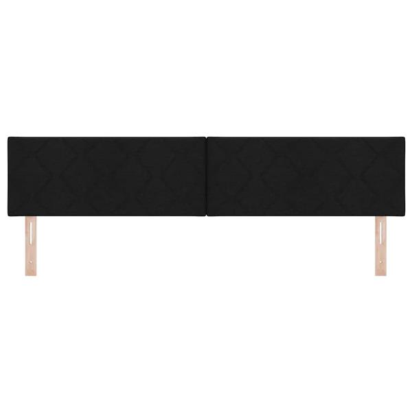 Grote foto vidaxl stoffen hoofdbord geometric met hoofdeinde zwart 200 cm stof antiek en kunst stoelen en banken