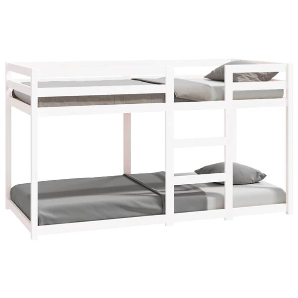 Grote foto vidaxl stapelbed 90x190 cm massief grenenhout wit antiek en kunst stoelen en banken