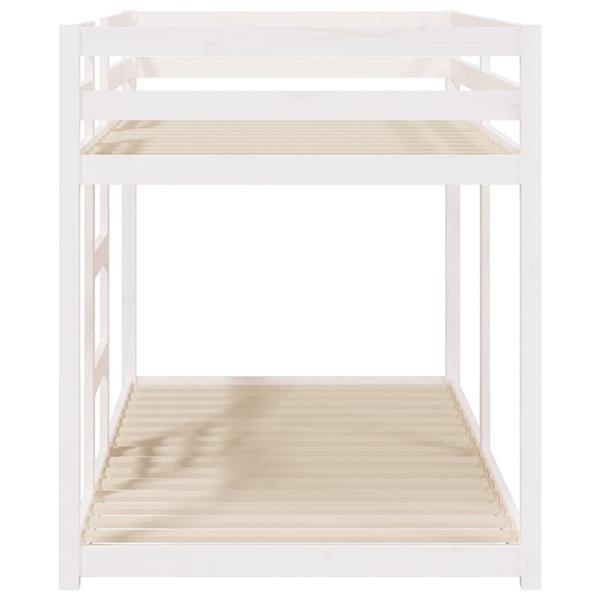 Grote foto vidaxl stapelbed 90x190 cm massief grenenhout wit antiek en kunst stoelen en banken