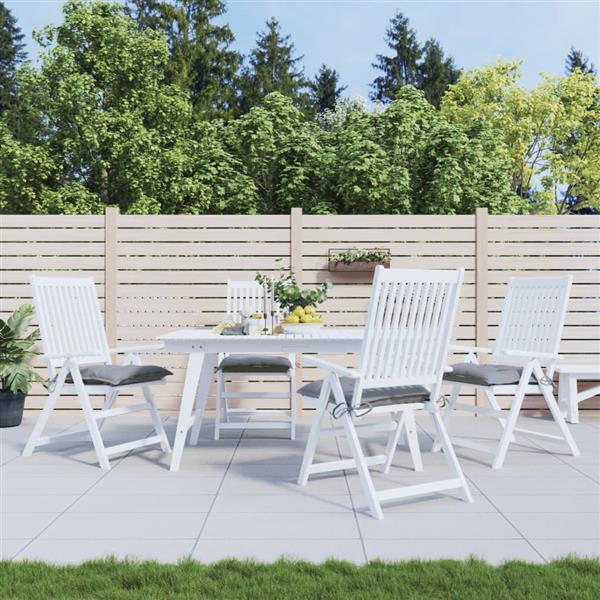 Grote foto vidaxl stoelkussens 4 st 40x40x7 cm oxford stof grijs huis en inrichting woningdecoratie