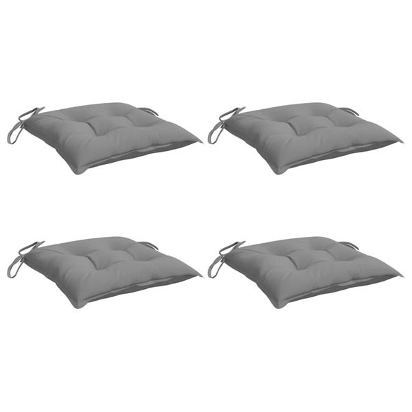 Grote foto vidaxl stoelkussens 4 st 40x40x7 cm oxford stof grijs huis en inrichting woningdecoratie