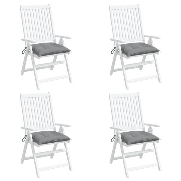 Grote foto vidaxl stoelkussens 4 st 40x40x7 cm oxford stof grijs huis en inrichting woningdecoratie