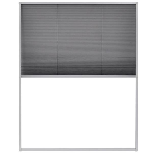 Grote foto vidaxl raamhor pliss 80x100 cm aluminium doe het zelf en verbouw deuren en horren