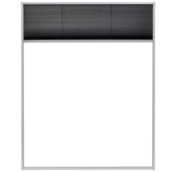 Grote foto vidaxl raamhor pliss 80x100 cm aluminium doe het zelf en verbouw deuren en horren