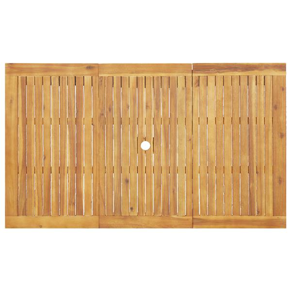 Grote foto vidaxl tuin eetset 5 pcs bruin massief acaciahout tuin en terras tuinmeubelen