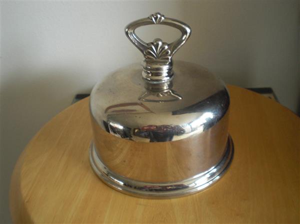 Grote foto stolp boter cloche metaal origineel daalderop huis en inrichting kookgerei