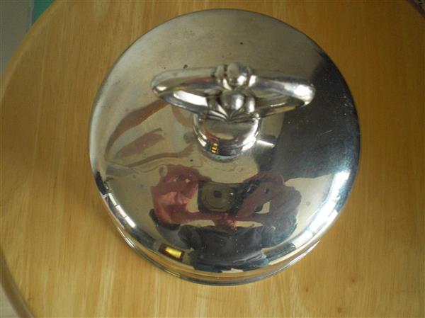 Grote foto stolp boter cloche metaal origineel daalderop huis en inrichting kookgerei