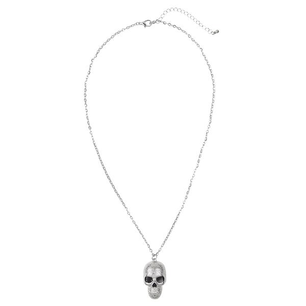 Grote foto halloween ketting zilver doodshoofd verzamelen overige verzamelingen