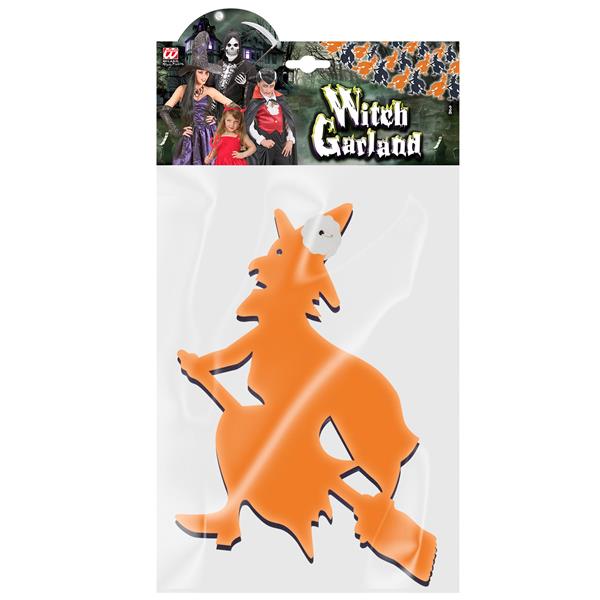 Grote foto halloween slinger zwart oranje heks 3m verzamelen overige verzamelingen