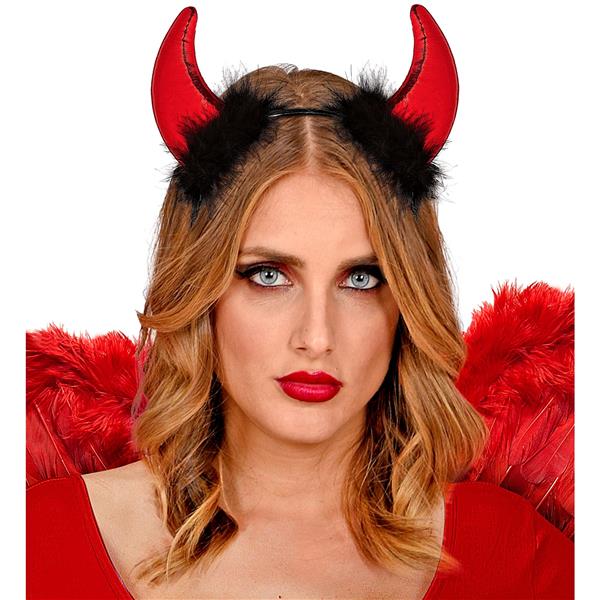 Grote foto halloween haarband duivelshoorn verzamelen overige verzamelingen