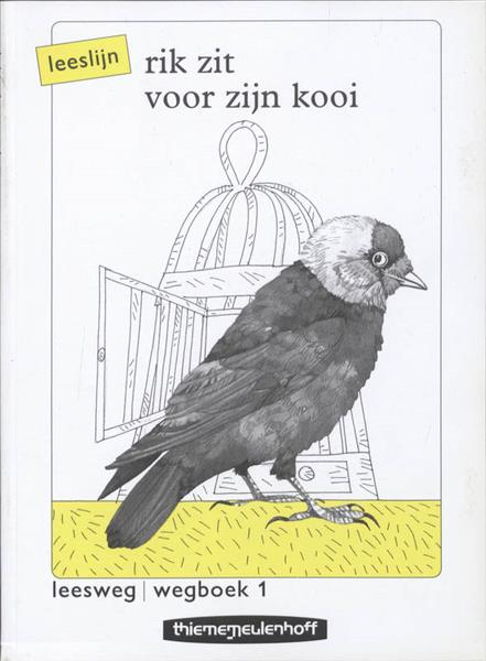 Grote foto leesweg 1 wegboek rik zit voor zijn kooi leesweg aanvankelijk wegboeken wegwijzer boeken overige boeken
