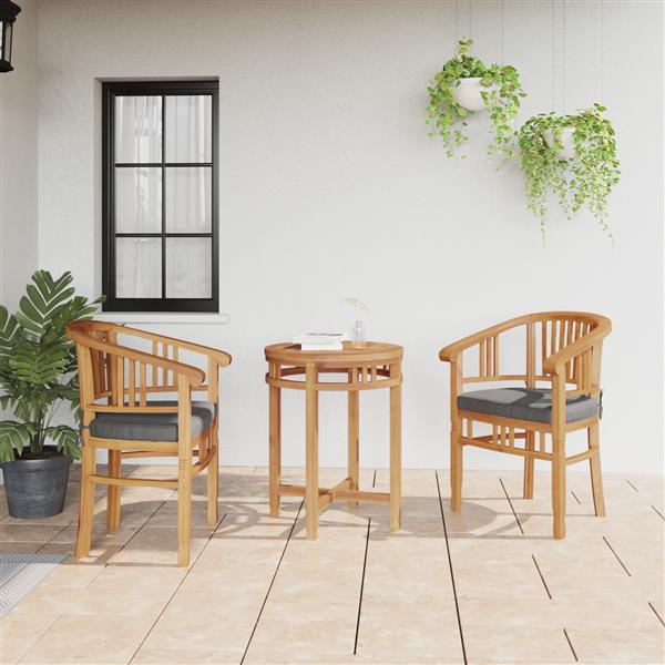 Grote foto vidaxl tuinstoelen 2 pcs bruin 63 x 58 x 89 cm massief teakhout tuin en terras tuinmeubelen