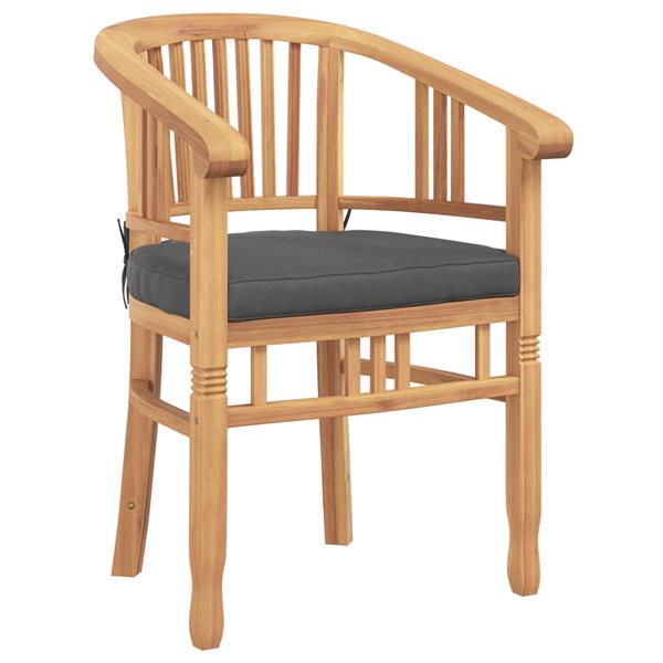Grote foto vidaxl tuinstoelen 2 pcs bruin 63 x 58 x 89 cm massief teakhout tuin en terras tuinmeubelen