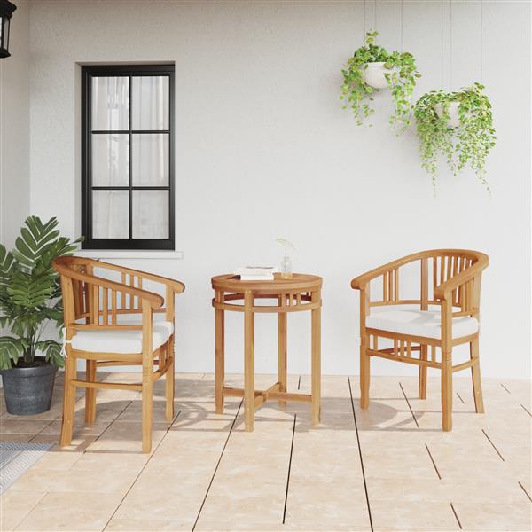 Grote foto vidaxl tuinstoelen 2 pcs bruin 63 x 58 x 89 cm massief teakhout tuin en terras tuinmeubelen