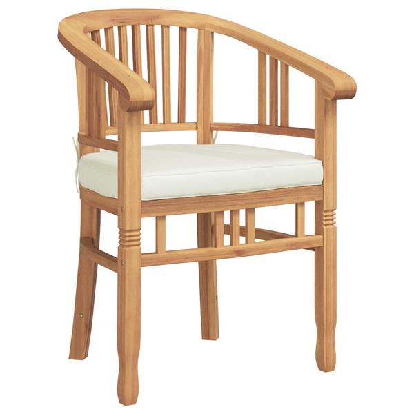 Grote foto vidaxl tuinstoelen 2 pcs bruin 63 x 58 x 89 cm massief teakhout tuin en terras tuinmeubelen