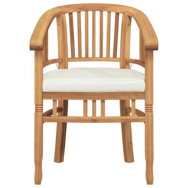 Grote foto vidaxl tuinstoelen 2 pcs bruin 63 x 58 x 89 cm massief teakhout tuin en terras tuinmeubelen