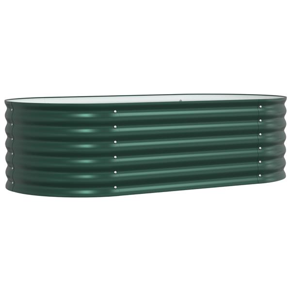 Grote foto vidaxl verhoogde plantenbak groen 160 x 80 x 44 cm staal tuin en terras overige tuin en terras