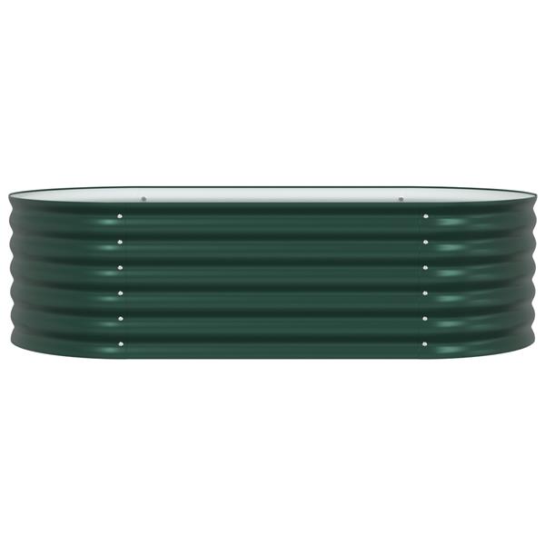 Grote foto vidaxl verhoogde plantenbak groen 160 x 80 x 44 cm staal tuin en terras overige tuin en terras