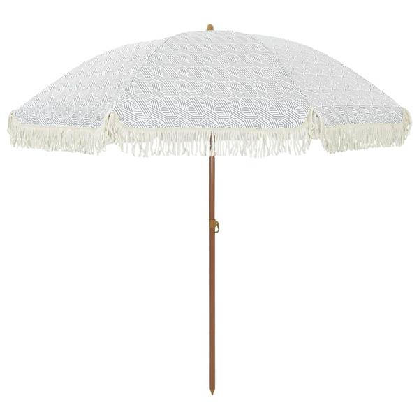 Grote foto vidaxl parasol grijs en wit 205 x 209 cm staal tuin en terras overige tuin en terras